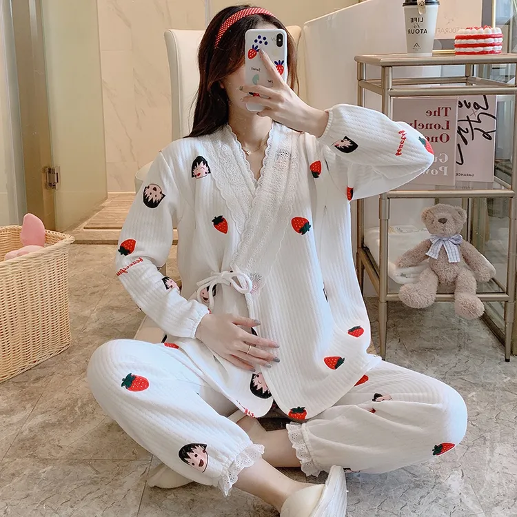 【亏本清仓】孕妇睡衣春秋季纯棉空气棉月子服冬天产后产妇哺乳喂奶