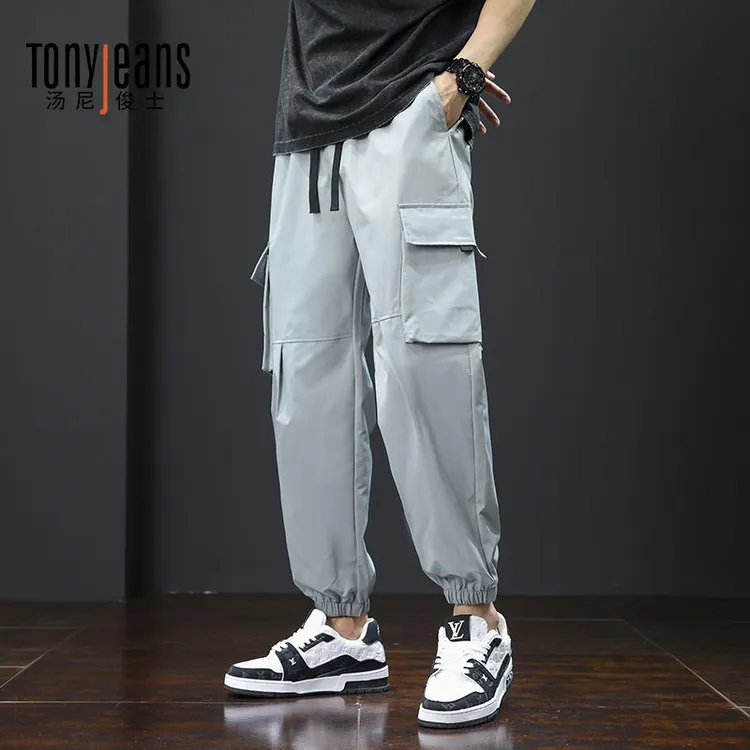 TONY JEANS休闲宽松裤子男士新款休闲裤束脚运动工装裤潮牌运动裤