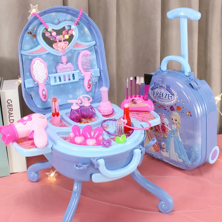 小女孩生日礼物莎公主化妆套盒宝宝女童玩具3-6岁儿童玩具网红款商品图