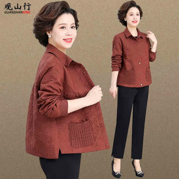 小个子妈妈秋装休闲外套2025新款洋气中老年女装上衣春秋短款夹克