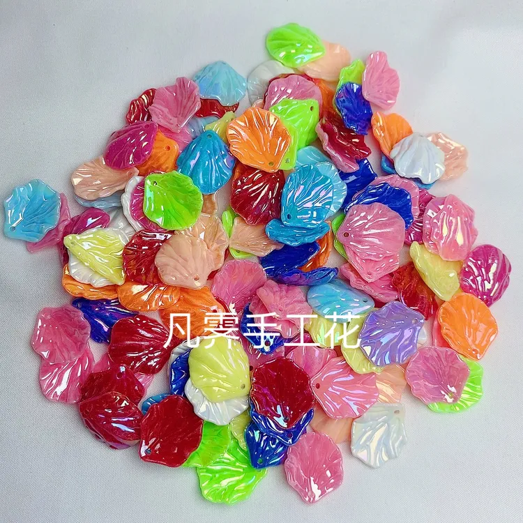 炫彩大马贝款玫瑰仿玉牡丹花贝壳白菜叶山茶手工花瓣花片diy配件