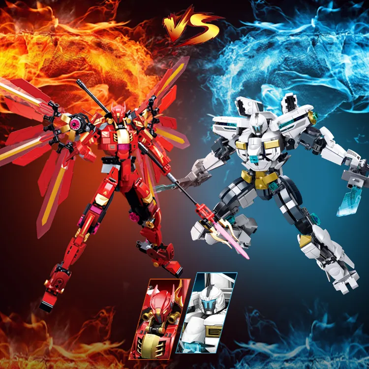 环太平洋机甲积木男孩子拼装机器人复仇流浪者高达雅典娜益智礼物