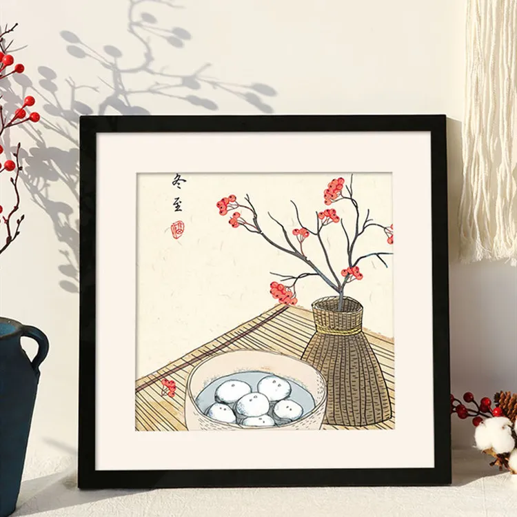 初鉴十字绣钻石33定制自装框架正方形画框装裱相框挂墙38国画字画