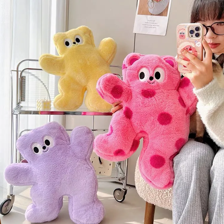 多巴胺波点熊抱枕沙发客厅床上靠枕靠垫抱睡公仔卧室