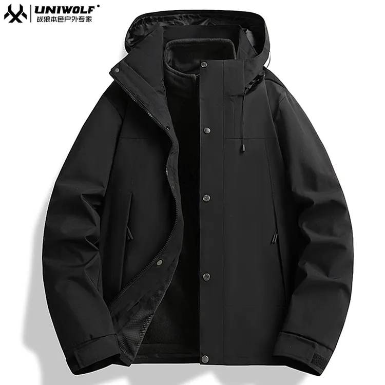 战狼本色三合一冲锋衣男女秋冬款防风防水保暖夹克外套户外登山服