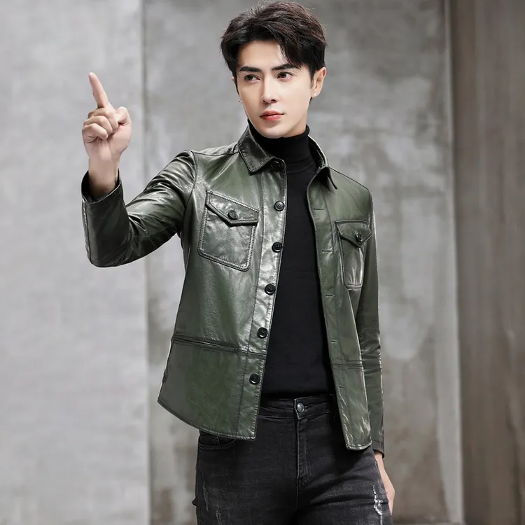 2025新款海宁真皮皮衣男士山羊皮爆款皮夹克休闲外套修身正品春秋
