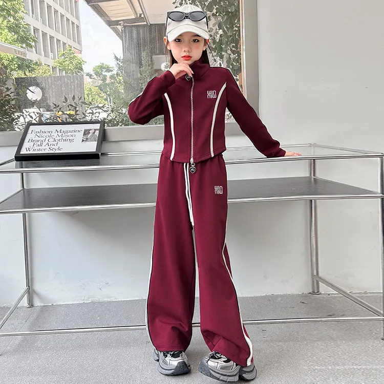 女童套装春秋款2024新款洋气时髦儿童秋装衣服秋季大童运动两件套