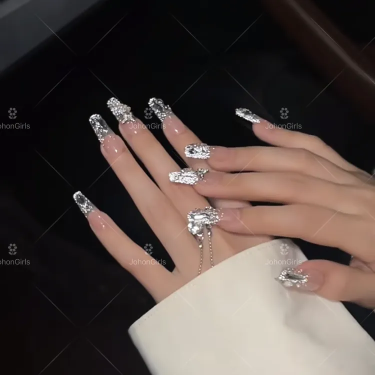 JohonGirls'/琴岛小嫚【满天星】高级感裸色超闪钻美甲纯手工穿戴甲