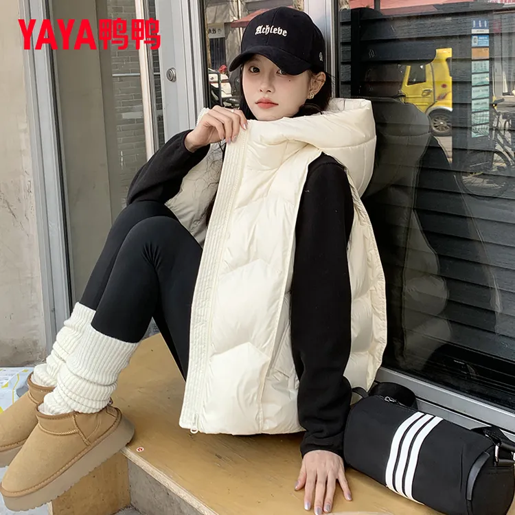 YAYA/鸭鸭羽绒服马甲女士2025秋冬新品短加厚韩版显瘦马夹外套潮