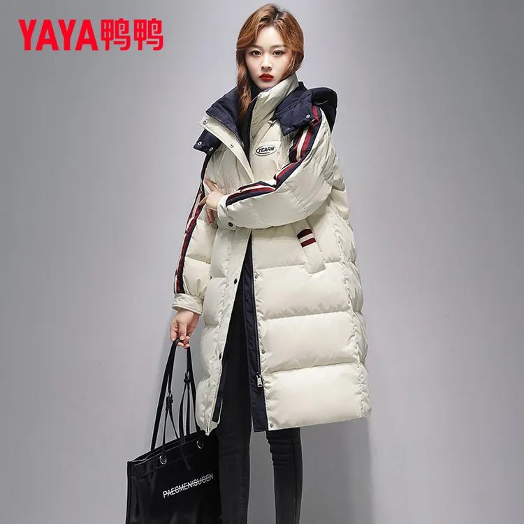 2025年新款爆款羽绒服女长款连帽加厚时尚休好羽绒