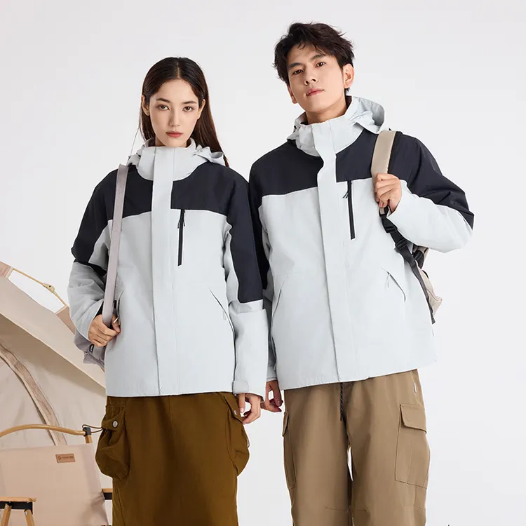 燕苹新秋冬季户外休闲防水透气加厚防风保暖男女同款冲锋衣95588