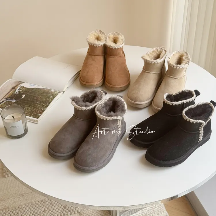 Artme瓜瓜呀【保暖防滑皮毛一体四色户外雪地靴】w24166