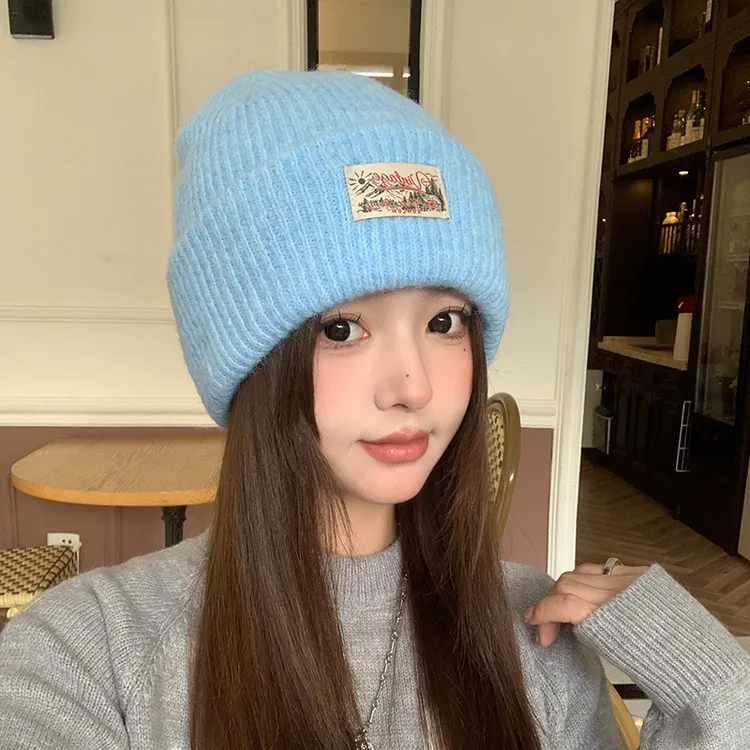 含羊毛帽型巨好！针织毛线帽韩版秋冬百搭保暖纯色大头围冷帽男女