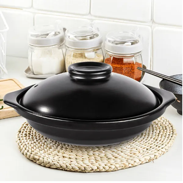 厨小亲陶瓷千耐高温煲仔饭啫啫煲浅锅砂锅炖锅干烧锅明火燃气陶瓷