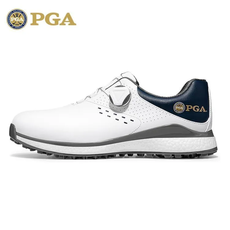 美国PGA 新品 高尔夫球鞋男士爆米花中底鞋子旋钮鞋带舒适运动鞋