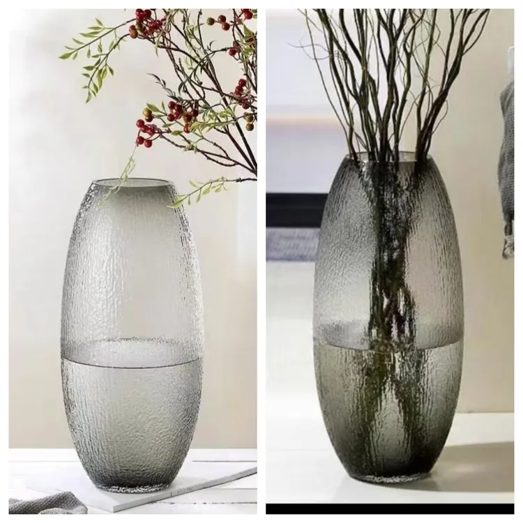 简约轻奢大号玻璃花瓶水养富贵竹马醉木客厅摆件水培大号玻璃花瓶