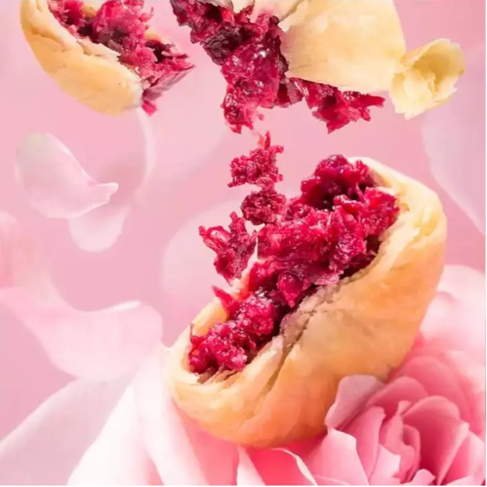 【粉丝专属】云南鲜花饼特产正宗手工玫瑰饼传统糕点零食30g*10枚