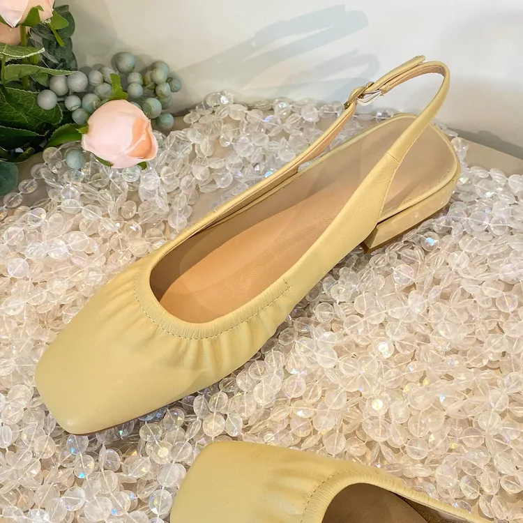 3公分超软休闲奶奶女包头凉鞋简约软底软面玛丽珍单鞋夏尺码34-40