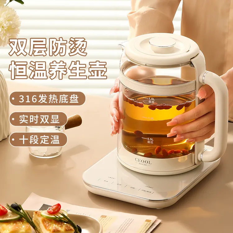 泡茶专用总裁小姐多功能养生壶炖煮壶办公室煮茶家用电热水壶茶壶