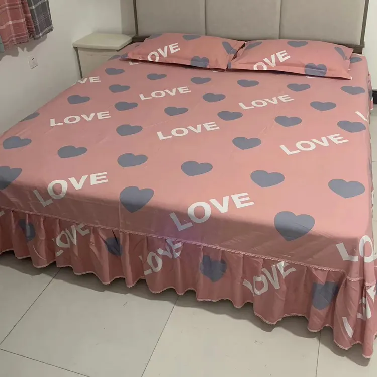 2024新款优肤棉加厚床裙三件套不起球不掉色