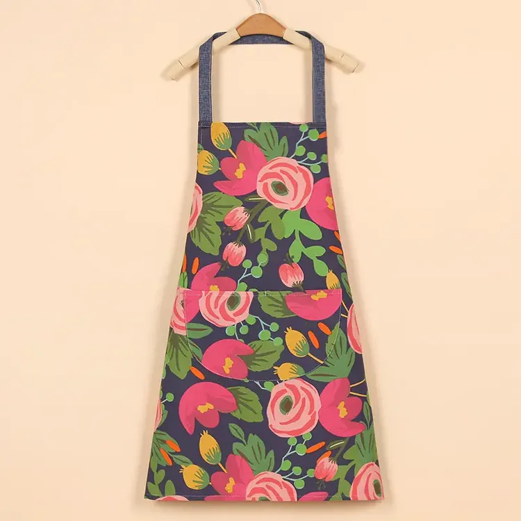 韩版成人围裙耐脏家用女防污工作服时尚洋气透气无袖做饭围腰罩衣