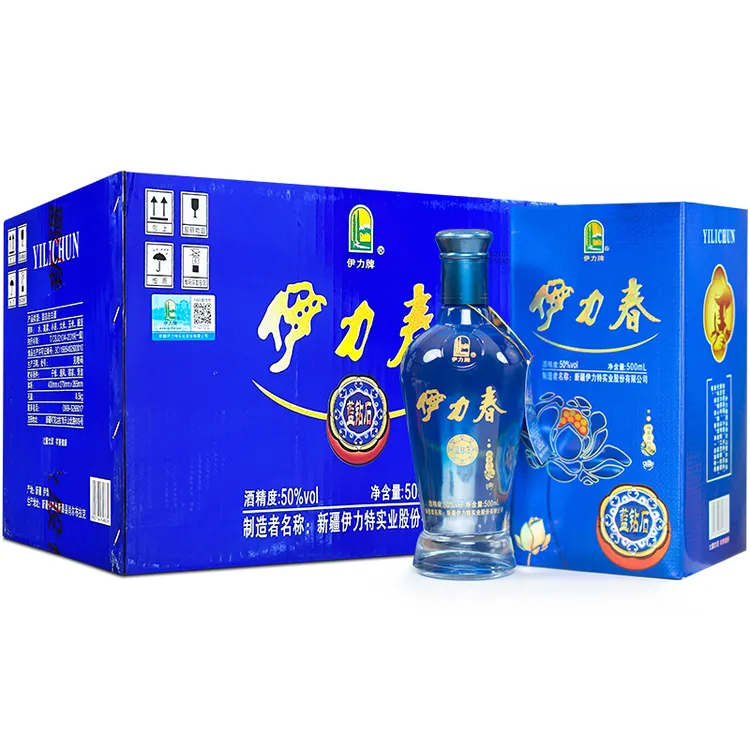 伊力特【主播专享】伊力春蓝钻石500ml*6瓶绵柔50度500ml