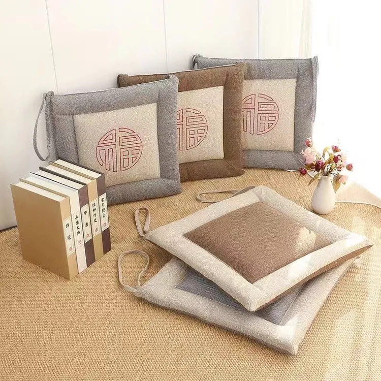 中式椅子方形坐垫餐桌茶椅四季太师椅双面屁股垫蒲团坐垫