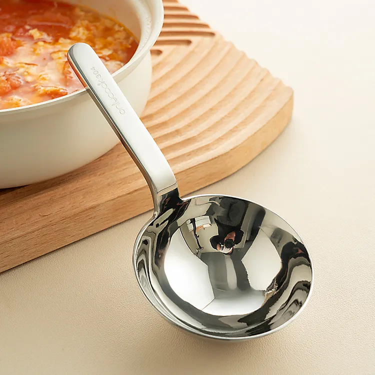 onlycook加厚304不锈钢大汤勺家用盛汤盛粥长柄勺子火锅勺汤壳