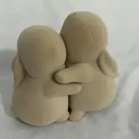 创意丝绒小兔子书挡书柜摆件装饰树脂书立一对0035