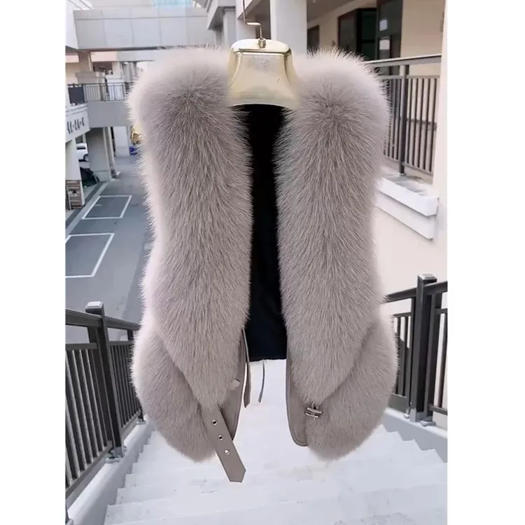 2025冬季新款时尚毛毛马甲洋气无袖时髦显瘦女S144