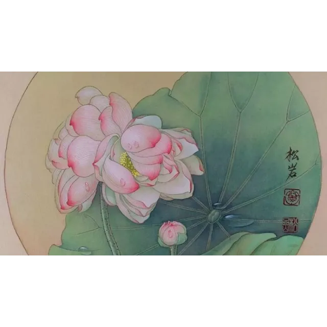《荷花 百年好合》全套共5讲 陈松岩原创工笔作品
