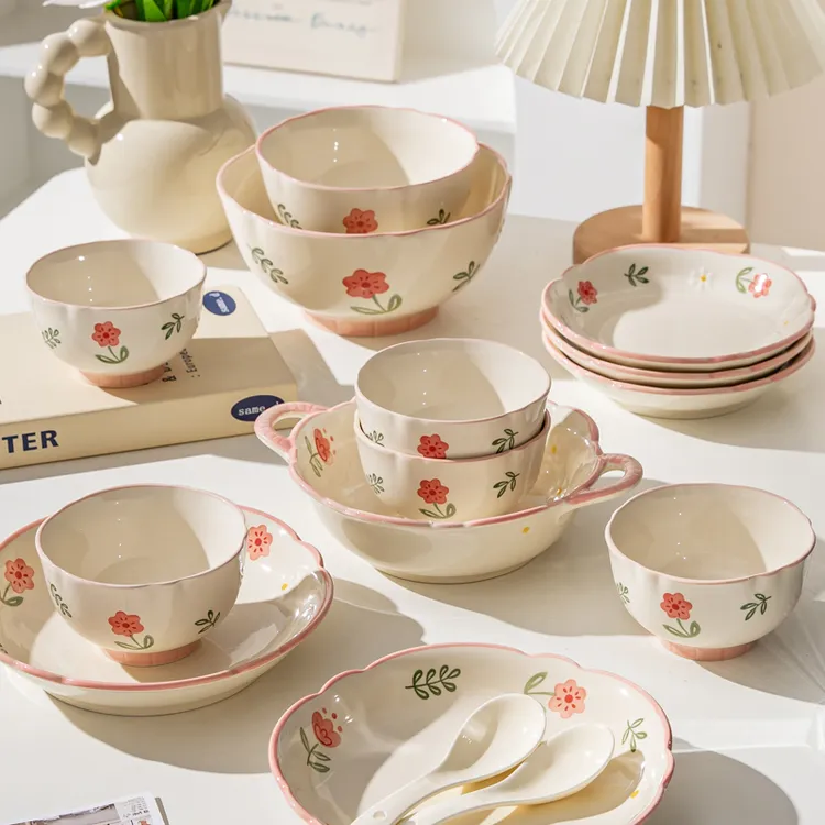 川岛屋日式碗碟餐具家用2024新款特别好看的饭碗陶瓷面碗盘子