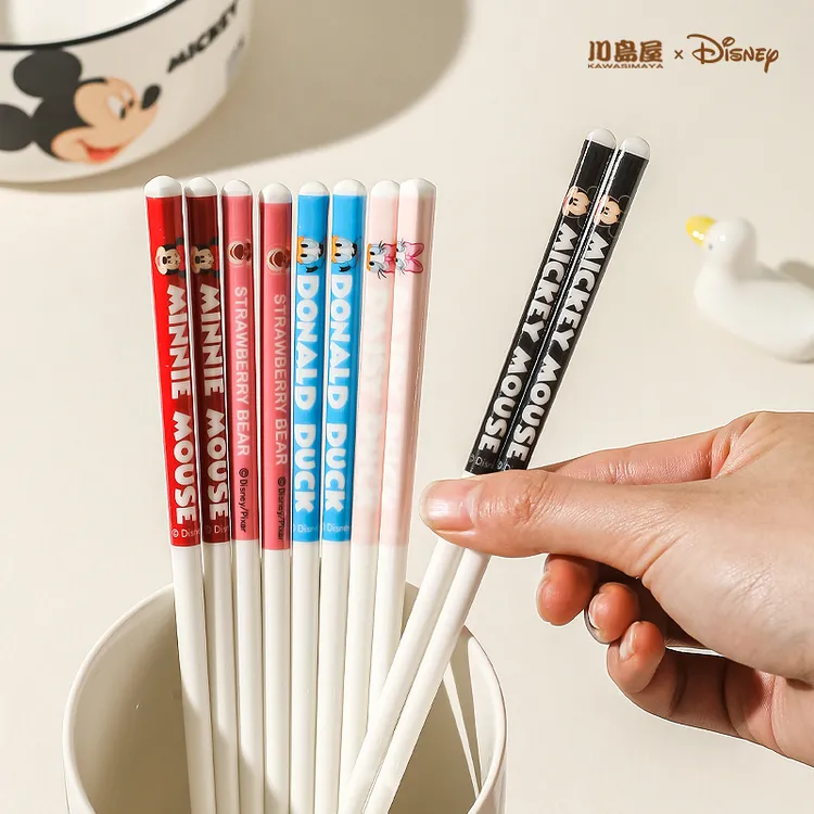 川岛屋迪士尼陶瓷筷子家用高档新款耐高温儿童快子单人装一人一筷