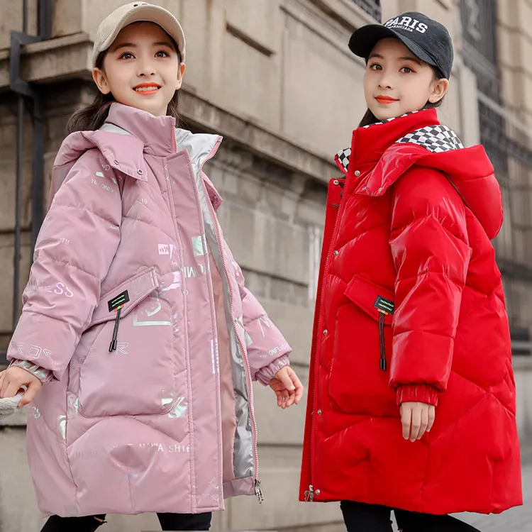 新款女童羽绒服免洗加厚保暖中长款中大童冬季洋气韩版反季外套