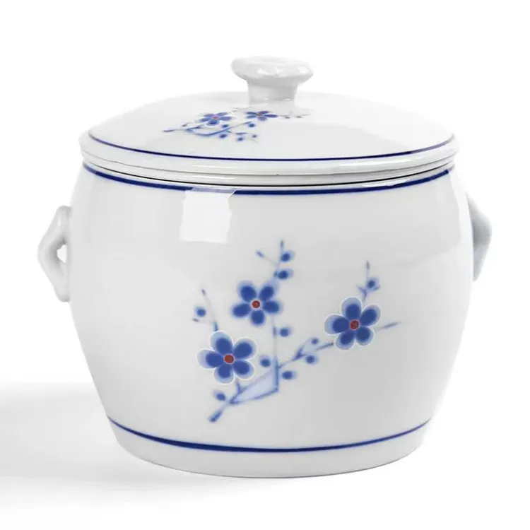 闽南溢汤炖罐溢鸭汤神器滴汤隔水炖盅内胆带孔免过滤陶瓷神器隔渣