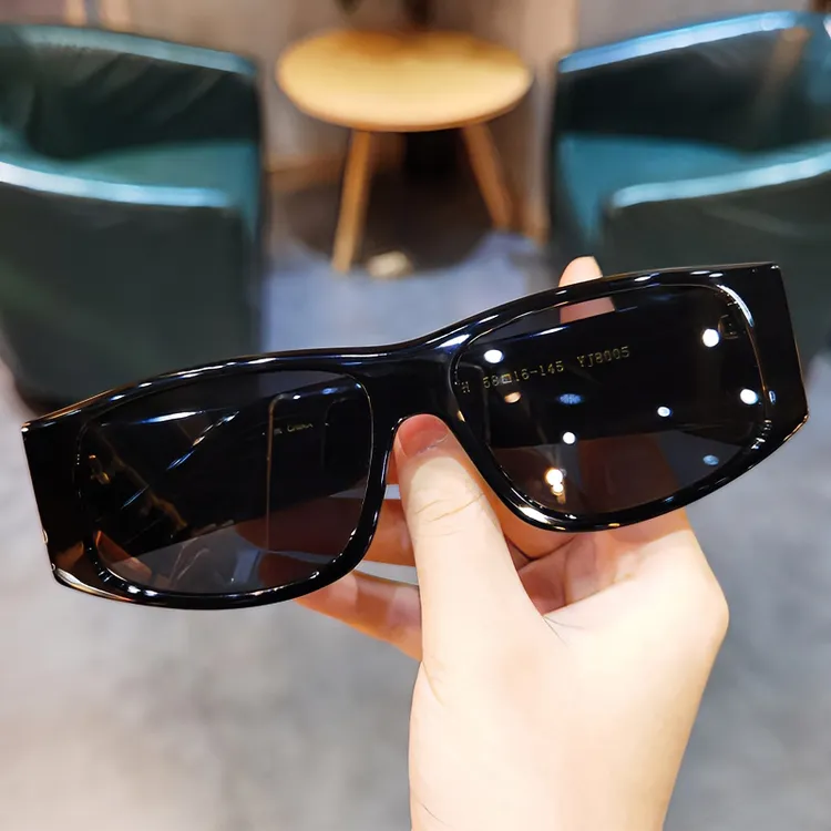 新款简丹萝心复古板材太阳镜男女时尚潮流方框黑框简约防紫外线