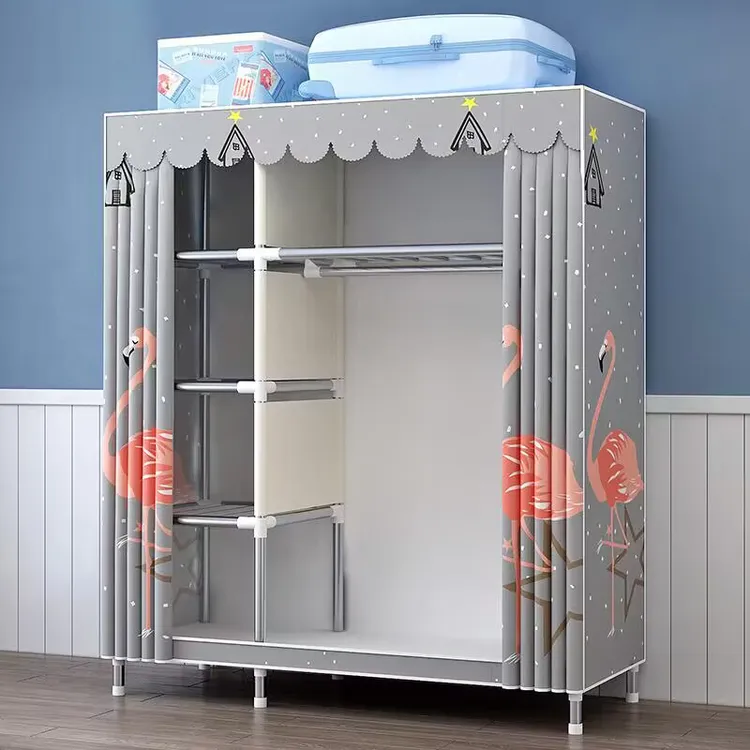 简易衣柜结实耐用出租房专用布衣柜家用卧室经济型加厚宿舍衣橱