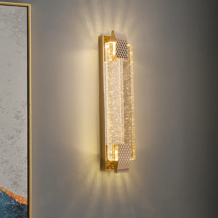 跃豪轻奢水晶壁灯客厅电视背景墙灯卧室长条星空气泡装饰灯别墅灯