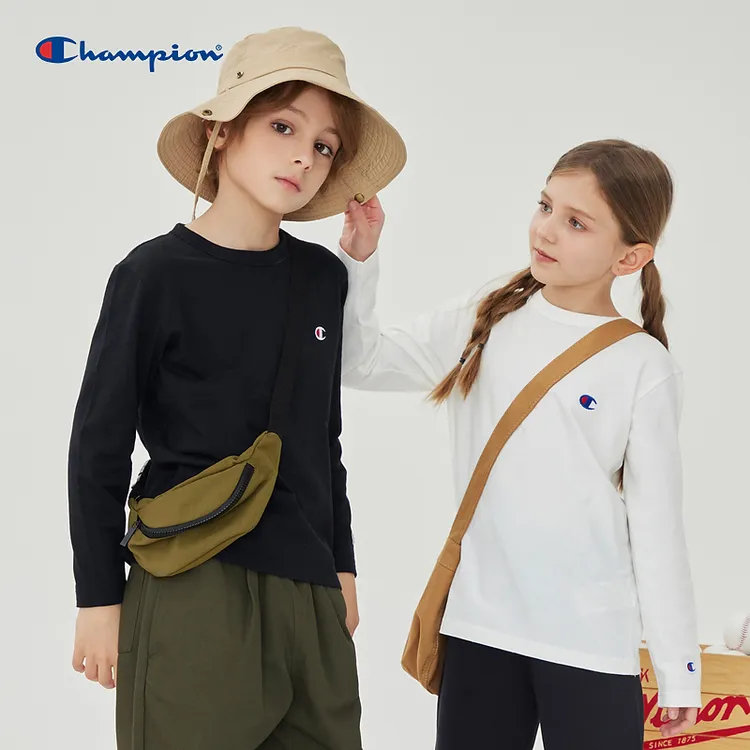 Champion冠军男女大小童25秋季新款经典简约休闲长袖T恤CK-Y401