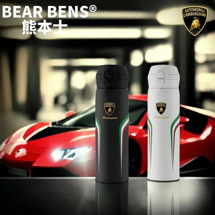 Lamborghini兰博基尼BEAR BENS联名款一杯双饮316L不锈钢保温杯
