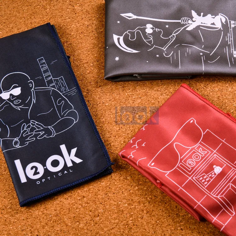 蓝红灰三色套装LOOK 2.0进口眼镜布高吸水强力去除油污的高级镜布