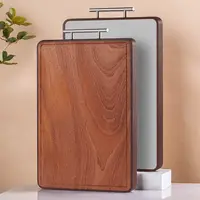 【逸园】正宗新款非洲乌檀木不锈钢双面大号多功能加厚木案板菜板