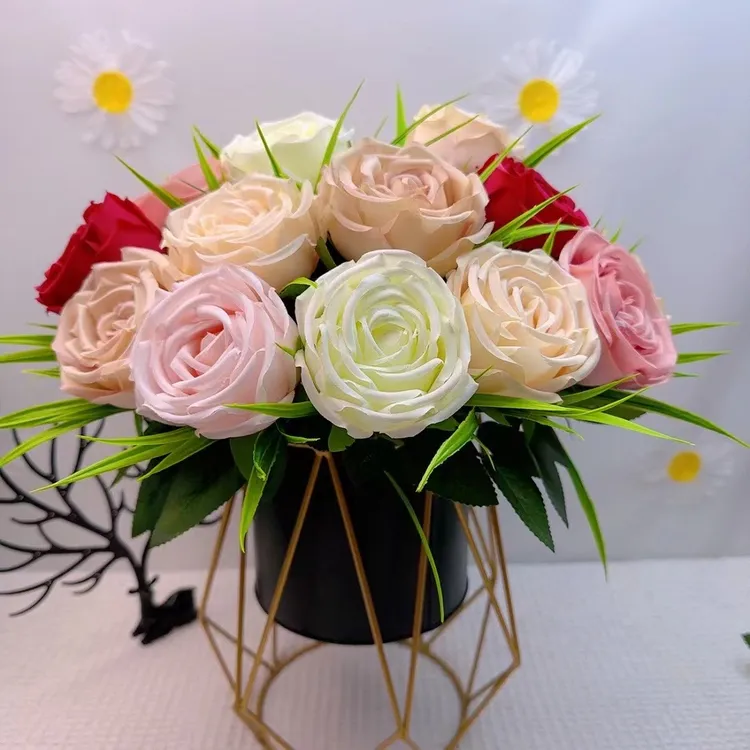 新款皇妃玫瑰花全套材料包DIY仿真材料非成本包含花杆花叶等配件