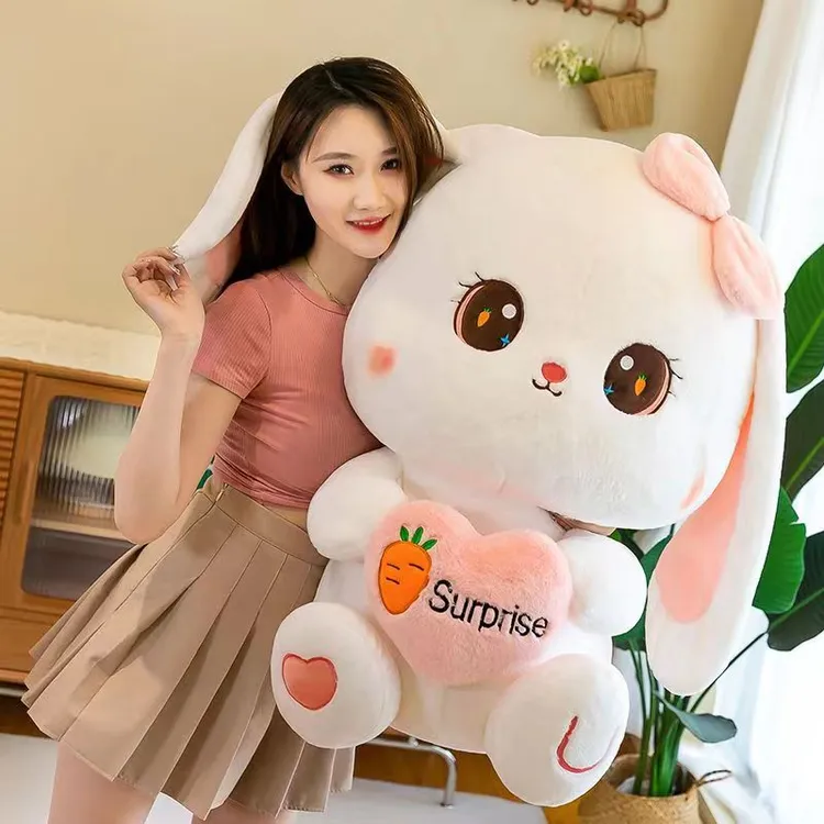 垂耳兔长耳朵兔子毛绒玩具大号床上睡觉抱枕玩偶女可爱布娃娃公仔