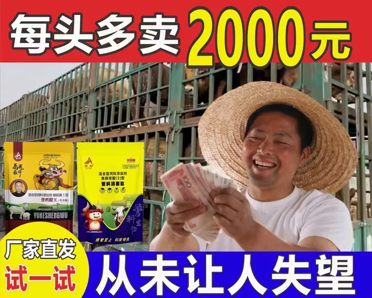 誉科膘王活菌肽牛羊催肥添加剂开胃催肥增重拉骨架控油塑形