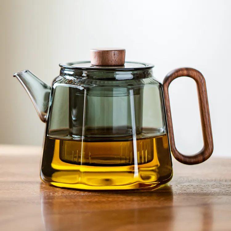一品工坊耐热玻璃泡茶壶茶水分离电陶炉加热煮茶壶家用茶壶 加厚