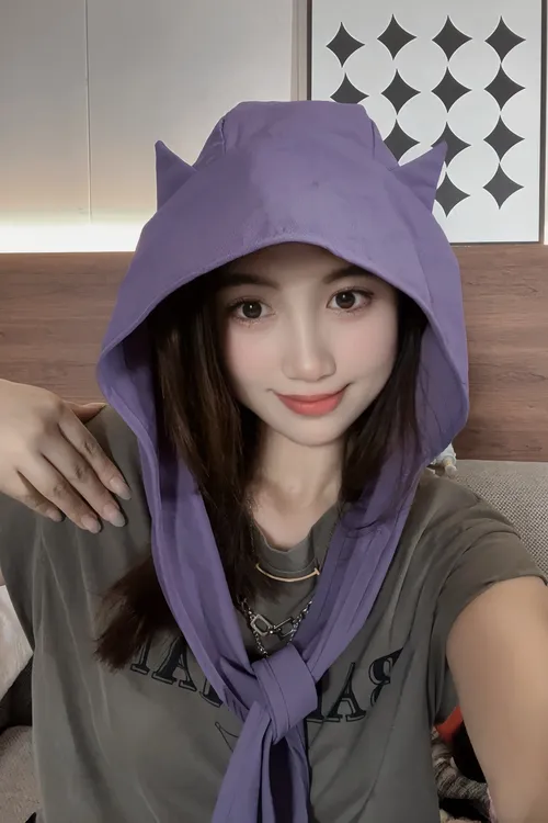 卡通速干薄2025春新款猫猫遮阳帽女大头围渔夫帽显脸小出游防晒帽