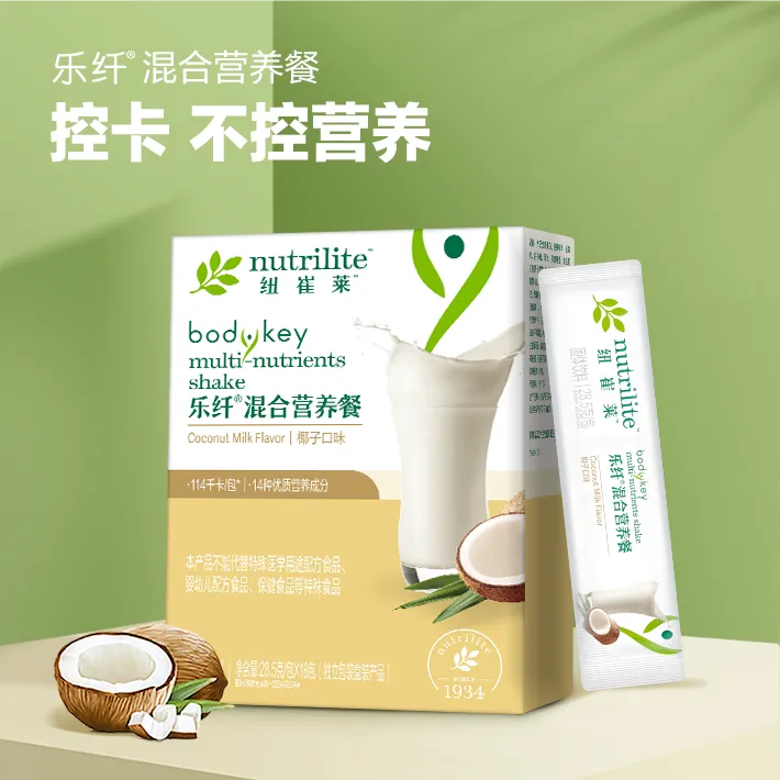 乐纤混合营养餐椰子口味/含14种营养素和膳食成分均衡营养健康