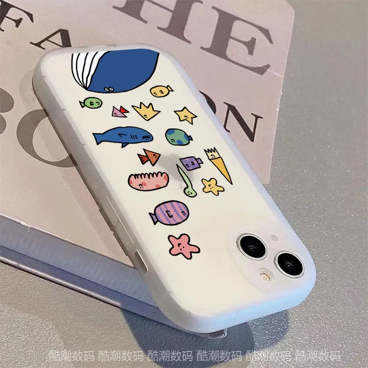创意海底世界适用苹果/华为/荣耀oppo/vivo/小米全包防摔手机壳
