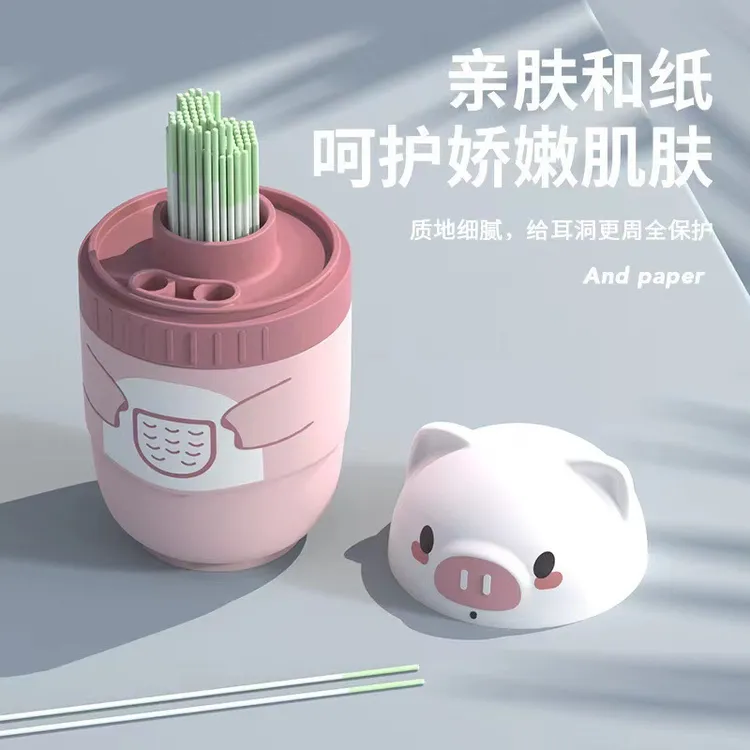 【小猪耳洞清洁线】护理液耳线防堵清洗旋转可爱亲肤家用便携细腻